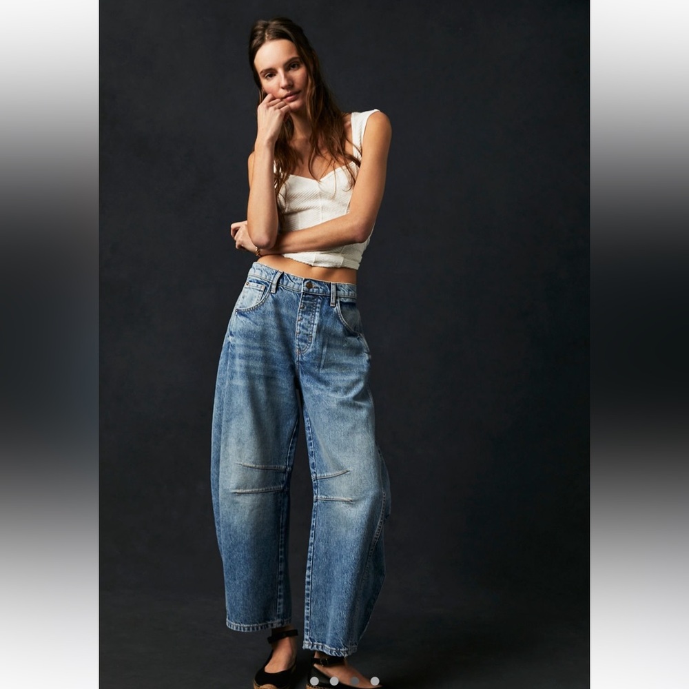 Free People Barrel jeans
